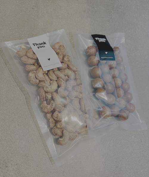 Packing gifts at the dining table